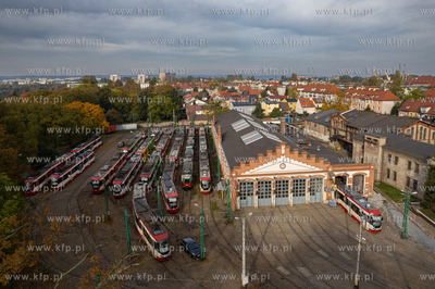 Zajezdnia tramwajowa w Nowym Porcie w Gdańsku. 20.10.2024...