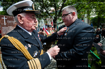 Gdansk. Pomnik Pamieci Polakow mieszkających na Wolyniu....