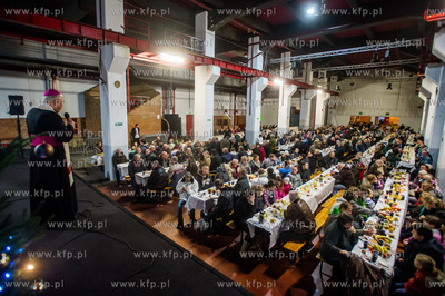 Gdansk. Centrum Stocznia Gdansk. Wigilia dla ubogich,...