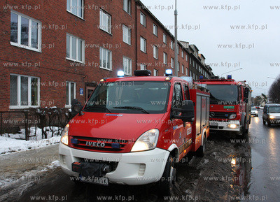 Gdansk, ul. Kartuska. Straz Pozarna zostala wezwana...