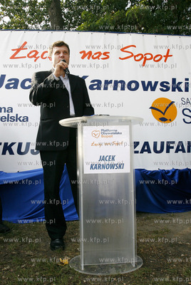 Sopot, SKZ Hestia. Konferencja prasowa Platformy Obywatelskiej...