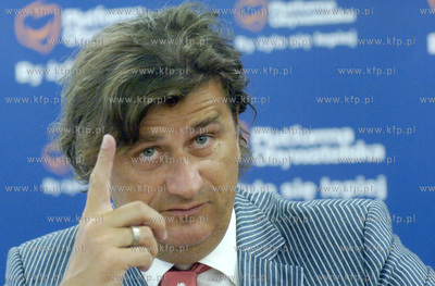 Gdansk. Konferencja prasowa Przewodniczacego sejmowej...