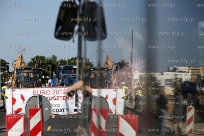 Gdansk. Ul. Kosciuszki. Protest podwykonawców Hydrobudowy,...