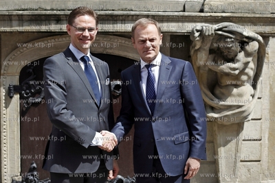 Gdansk. Wizyta premiera Finlandii Jyrki Katainenena....