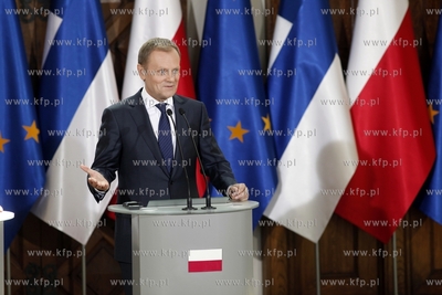 Gdansk. Wizyta premiera Finlandii Jyrki Katainenena....