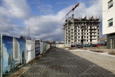Budowa drugiego z wiezowcow Albatros Towers na gdanskim...