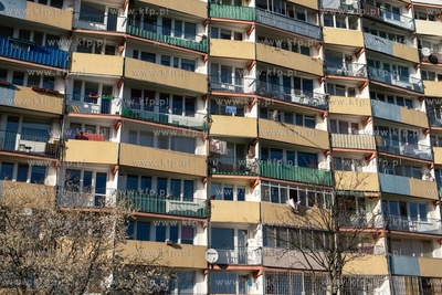 Gdańsk Przymorze. Falowiec przy ul. Kołobrzeskiej....