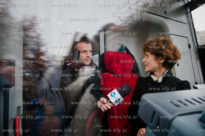 Gdansk. Przystanek tramwajowy przy ul. Dlugie Ogrody....