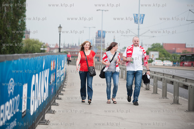 Gdansk. Strefa Kibica na Placu Zebran Ludowych gdzie...