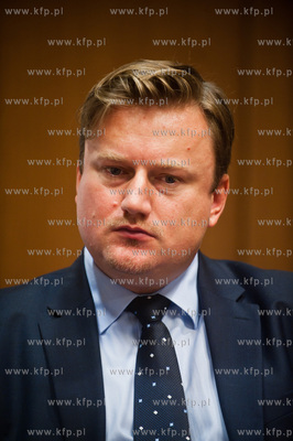 Gdansk. Hotel Radisson Blu. Uroczysta konferencja prasowa,...