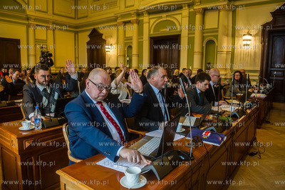 Gdansk. Nowy Ratusz. XXXII Sesja Rady Miasta Gdanska....