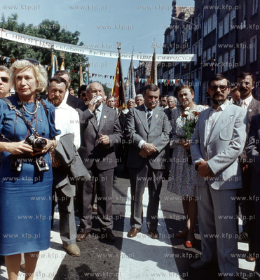 Uroczystosci Bozego Ciala w Gdansku. Nz miedzy innymi...