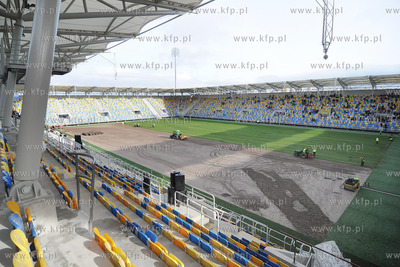 Dzien Otwarty na budowanym stadionie pilkarskim przy...