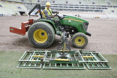 Gdansk Letnica. Budowa stadionu pilkarskiego PGE Arena....