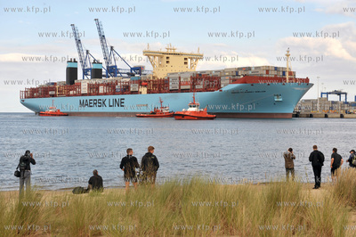 Najwiekszy kontenerowiec swiata Maersk Mc-Kinney Moller...