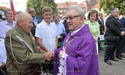 Gdansk. Plac Obronców Poczty Polskiej w Gdansku. Uroczystosci...