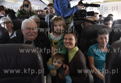 Wizyta Lecha Wałęsy w Billund w Danii. Podróż samolotem...