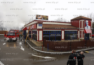 Sopot. Pozar restauracji KFC. 04.03.2009 fot. Krzysztof...