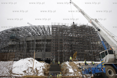 Gdansk. Budowa stadionu pilkarskiego PGE Arena.
29.11.2010
fot....