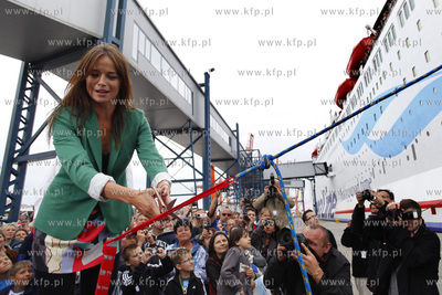 Gdynia. Chrzest promu Stena Spirit, ktory bedzie plywal...