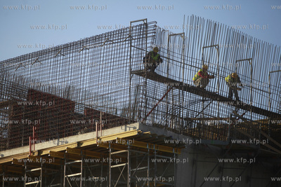 Gdans. Budowa siedziby Europejskiego Centrum Solidarnosci....