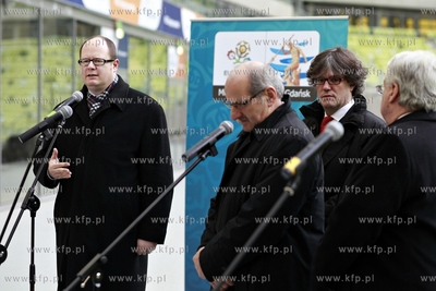 PGE Arena. Konferencja prasowa z udziałem przedstawicieli...