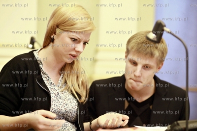 Gdansk. Pierwsze posiedzenie Mlodzieżowej Rady Miasta,...