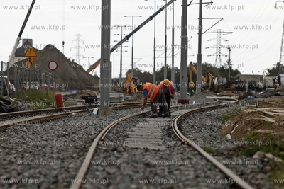 Gdansk Letnica. Przebudowa torowiska przy ul. Marynarki...