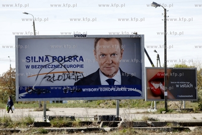 Billboard wyborczy Patformy Obywatelskiej przy ul....