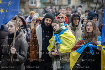 Gdańsk. Długi Targ. Protest przeciwko polityce Donalda...