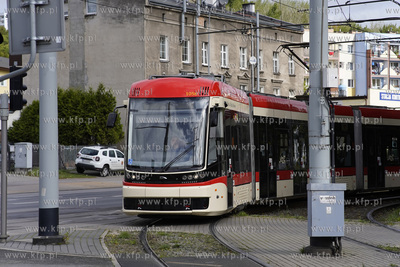 Siedlce, zajezdnia tramwajowa. Tramwaj Pessa Jazz Duo....