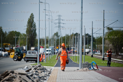Gdansk. Budowa ulic i torowisk na ul Hallera i Uczniowskiej,...