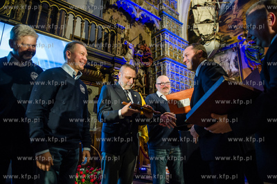 Gdansk. Dwor Artusa. Gala wreczenia nagrod dla zeglarzy...
