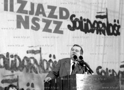 II Krajowy Zjazd NSZZ Solidarnosc w hali Olivii w Gdansku....