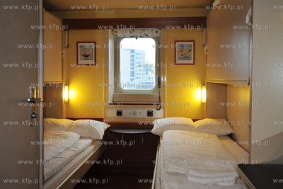 Uroczystosc chrztu nowego promu Stena Line zacumowanego...