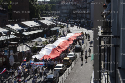 Gdańsk. Święto Wolności i Solidarności. Przemarsz...