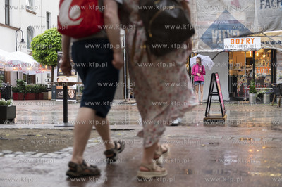 Deszczowe pierwsze dni lata w Sopocie.24.06.2021...