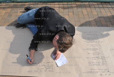 Akcja literacka "Bez cenzury" . Na Placu Heweliusza...