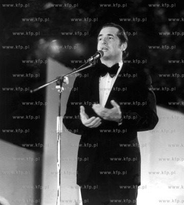 Lucjan Kydrynski podczas Fesiwalu Piosenki w Sopocie....