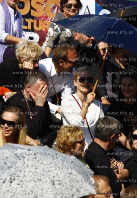 Gdansk. Wmurowania kamienia wegielnego pod budowe Teatru...