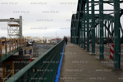 Gdansk. Budowa Trasy Slowackiego. Odcinek od wiaduktu...