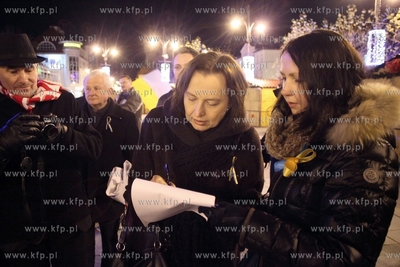 Manifestacja solidarnosci z kijowskim Majdanem w Sopocie....