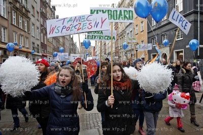 Demonstracja w obronie Pałacu Młodzieży w Gdańsku.
31.01.2015
fot....