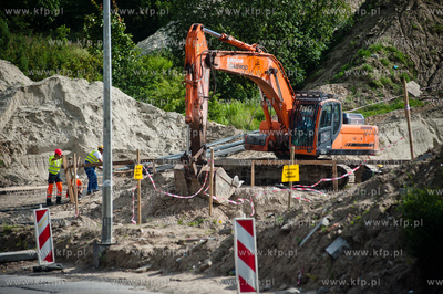 Gdansk. Ul. Franciszka Rakoczego. Budowa Pomorskiej...