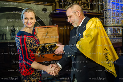 Gdansk. Dwor Artusa. Gala wreczenia nagrod dla zeglarzy...