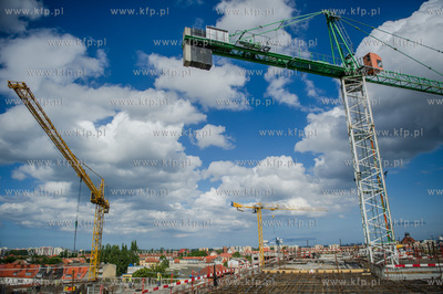Gdansk. Wrzeszcz. Uroczystosc zawieszenia wiechy na...