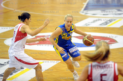 Krakow. Mecz ekstraklasy koszykarek
Wisla Can-Pack...