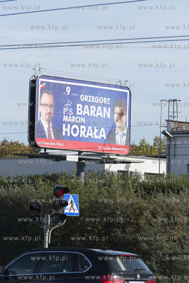 Gdynia. Billboard Grzegorza Barana i Marcina Horały...
