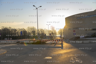 Gdynia. Roboty budowlane przy ul. Zawiszy Czarnego....