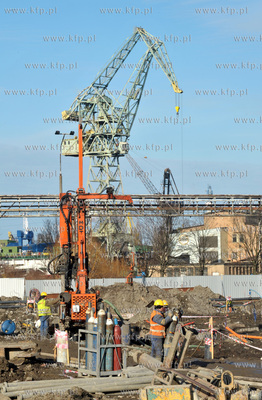 Gdansk. Budowa Europejskiego Centrum Solidarnosci na...